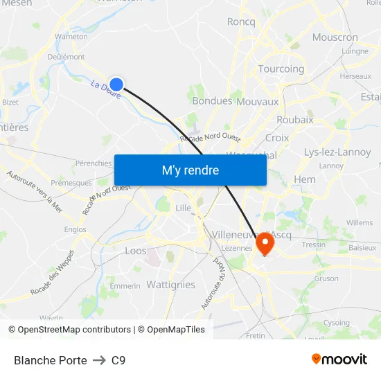 Blanche Porte to C9 map