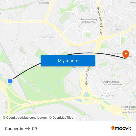 Coubertin to C9 map