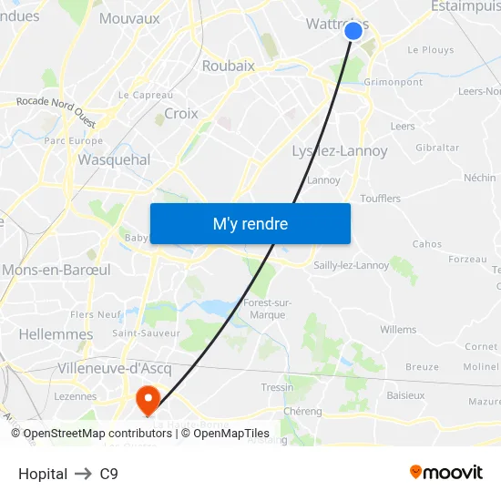 Hopital to C9 map