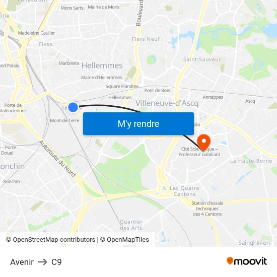 Avenir to C9 map