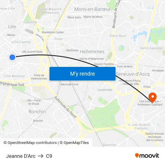 Jeanne D'Arc to C9 map