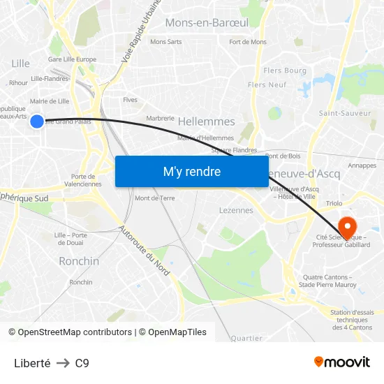 Liberté to C9 map