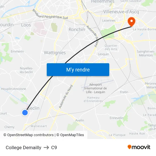 College Demailly to C9 map