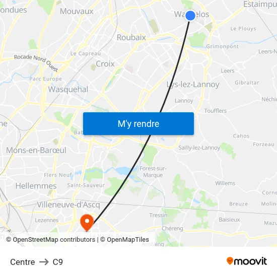 Centre to C9 map