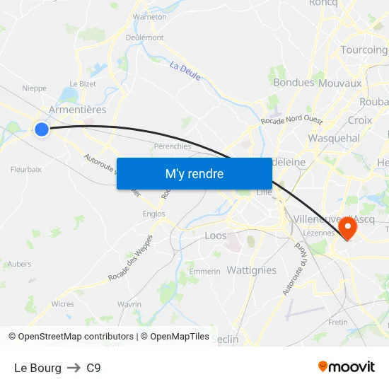 Le Bourg to C9 map