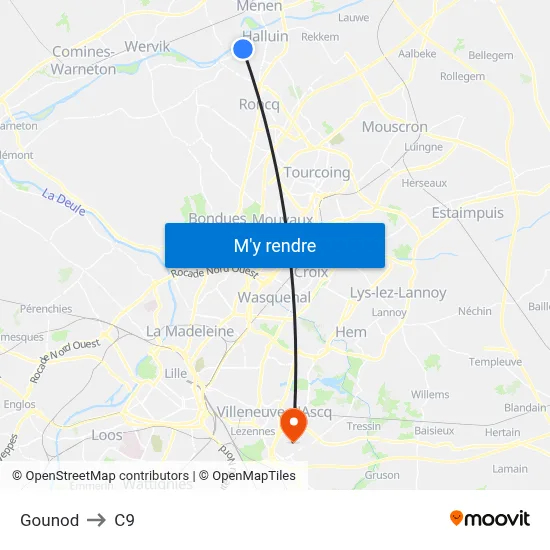Gounod to C9 map