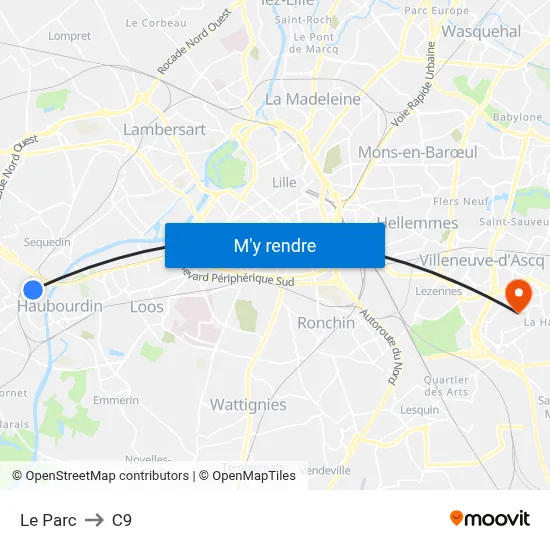 Le Parc to C9 map