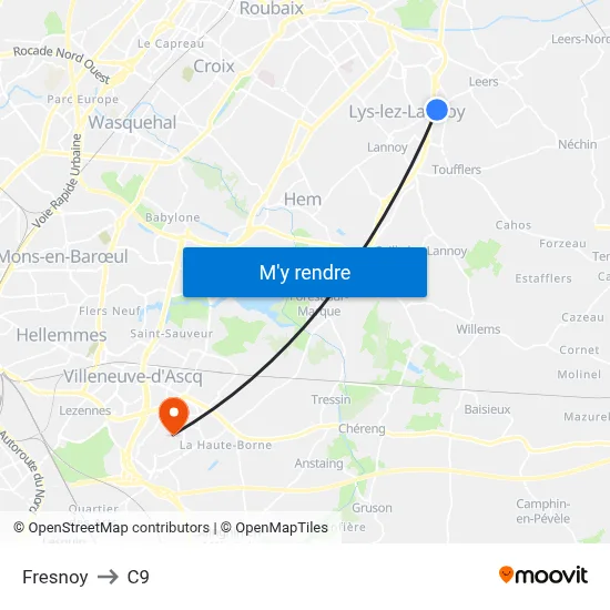 Fresnoy to C9 map
