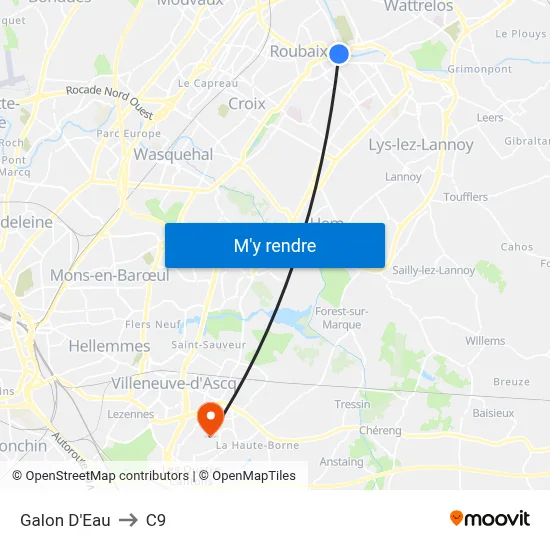 Galon D'Eau to C9 map