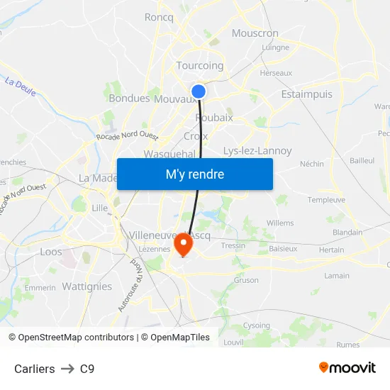 Carliers to C9 map