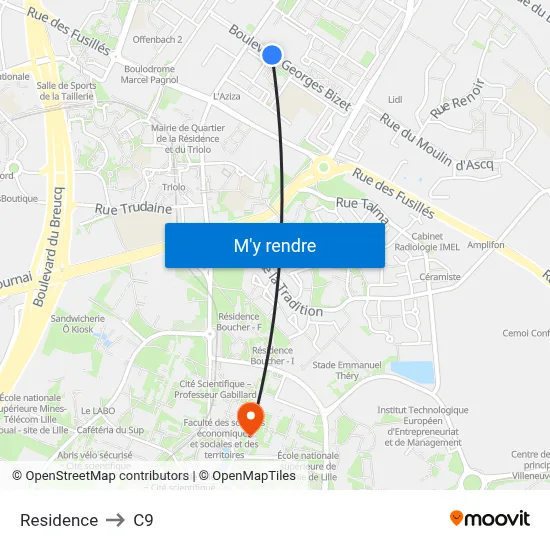 Residence to C9 map