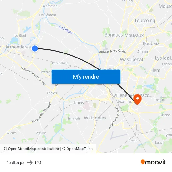 College to C9 map