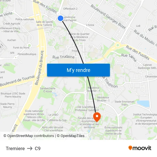 Tremiere to C9 map