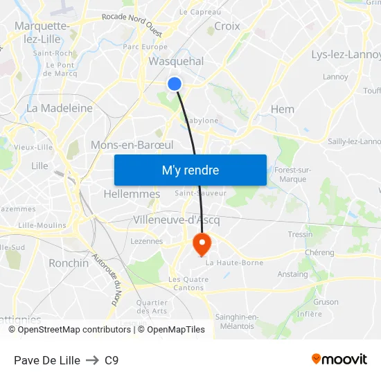 Pave De Lille to C9 map