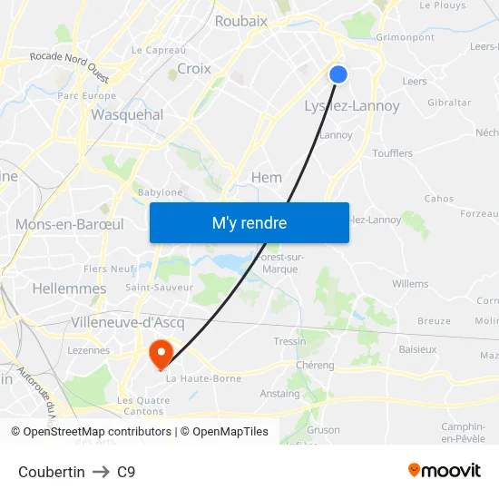 Coubertin to C9 map