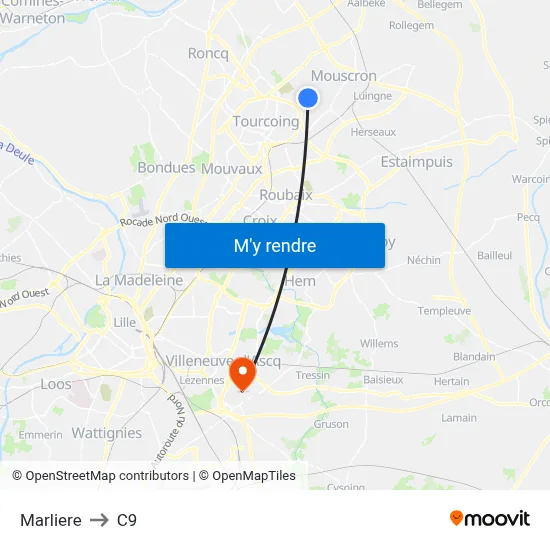 Marliere to C9 map