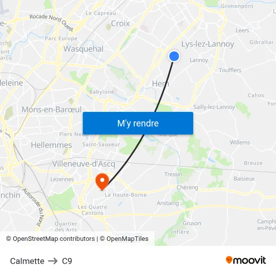 Calmette to C9 map