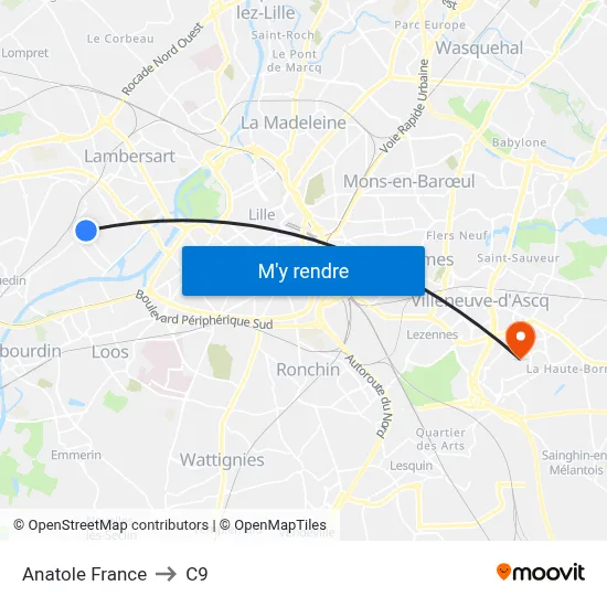 Anatole France to C9 map