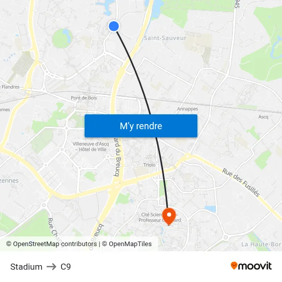 Stadium to C9 map