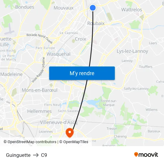Guinguette to C9 map