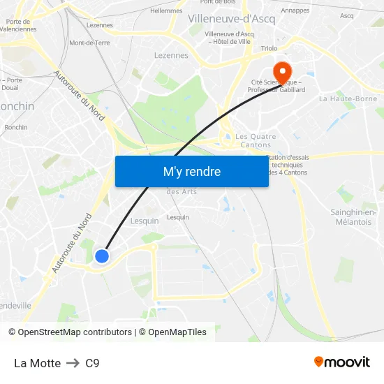 La Motte to C9 map