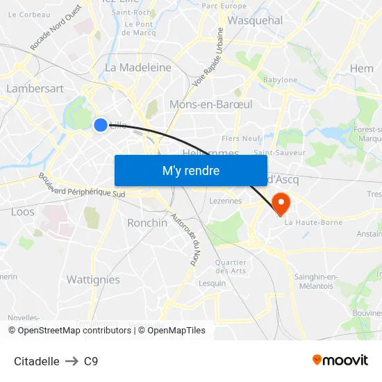 Citadelle to C9 map