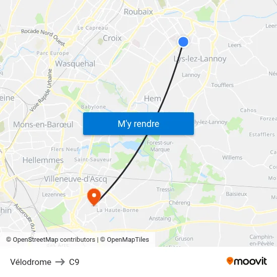 Vélodrome to C9 map