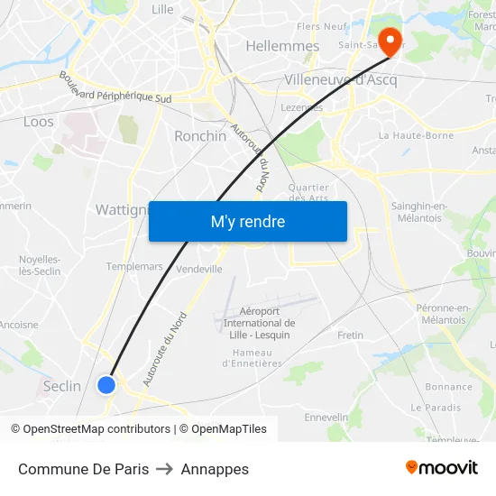 Commune De Paris to Annappes map