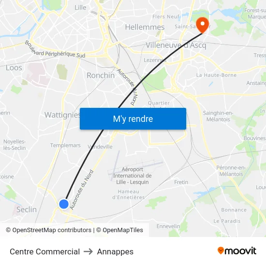 Centre Commercial to Annappes map