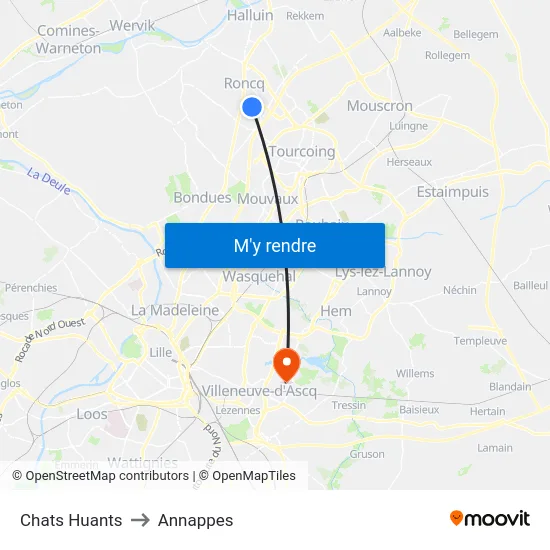 Chats Huants to Annappes map