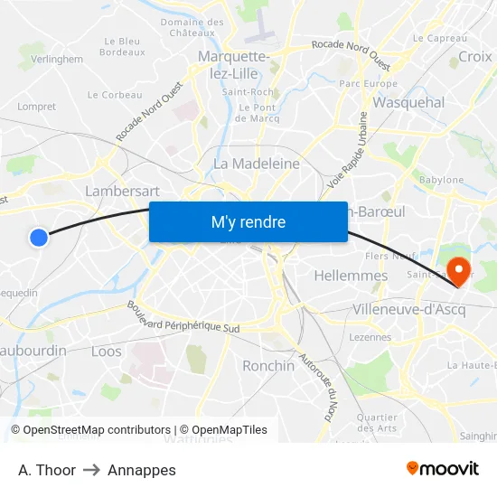 A. Thoor to Annappes map