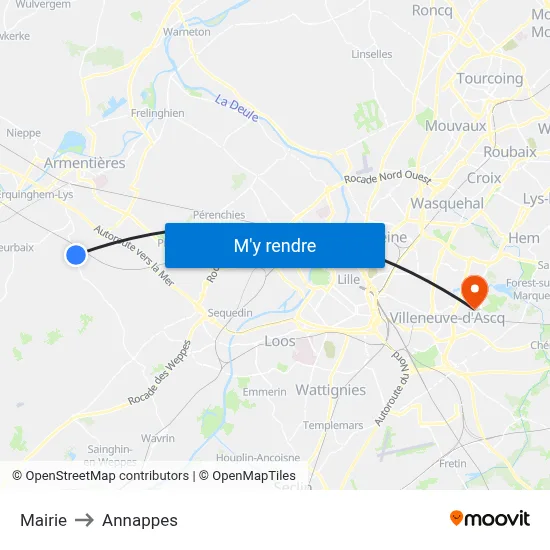 Mairie to Annappes map