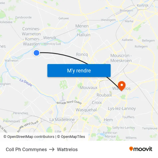 Coll Ph Commynes to Wattrelos map
