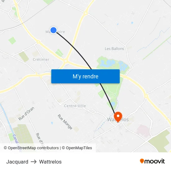 Jacquard to Wattrelos map