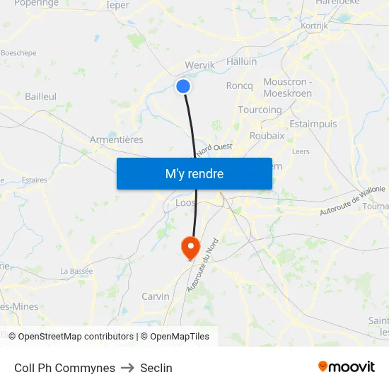 Coll Ph Commynes to Seclin map