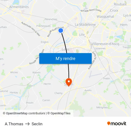 A.Thomas to Seclin map