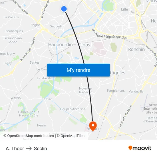 A. Thoor to Seclin map