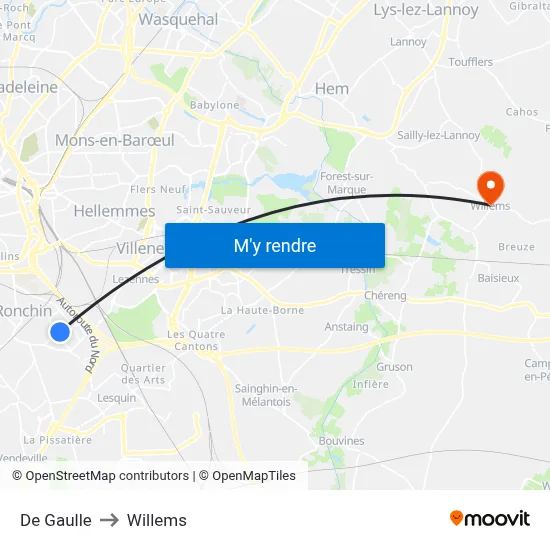 De Gaulle to Willems map