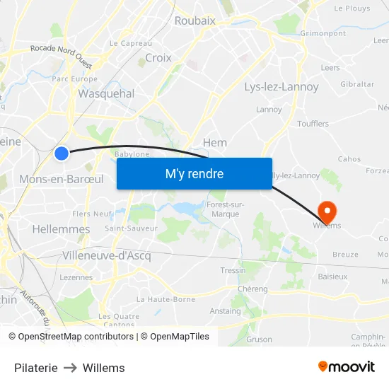 Pilaterie to Willems map