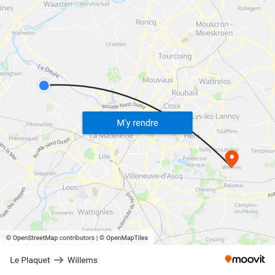 Le Plaquet to Willems map