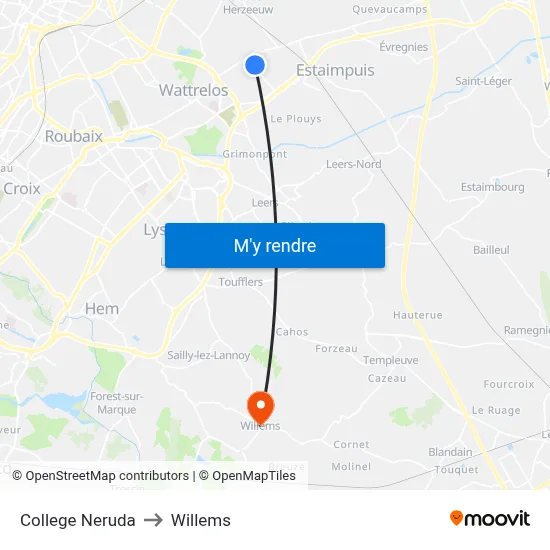 College Neruda to Willems map