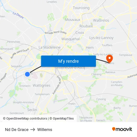 Nd De Grace to Willems map