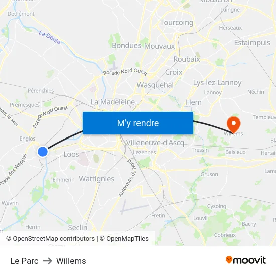 Le Parc to Willems map