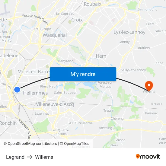 Legrand to Willems map