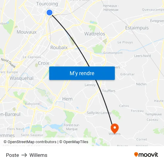 Poste to Willems map