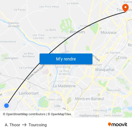 A. Thoor to Tourcoing map