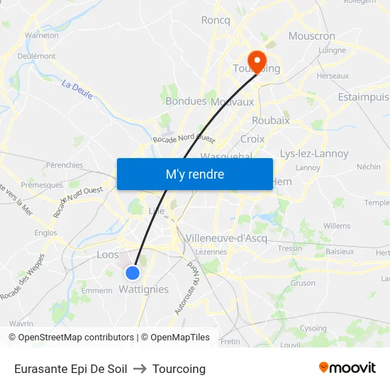 Eurasante Epi De Soil to Tourcoing map