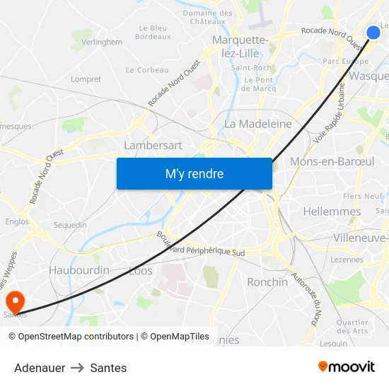 Adenauer to Santes map