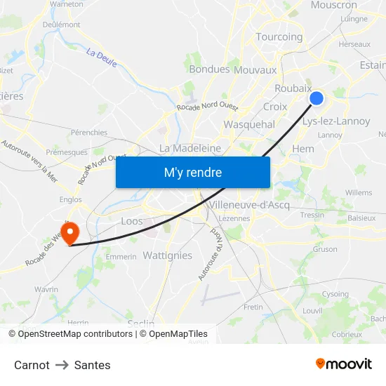 Carnot to Santes map