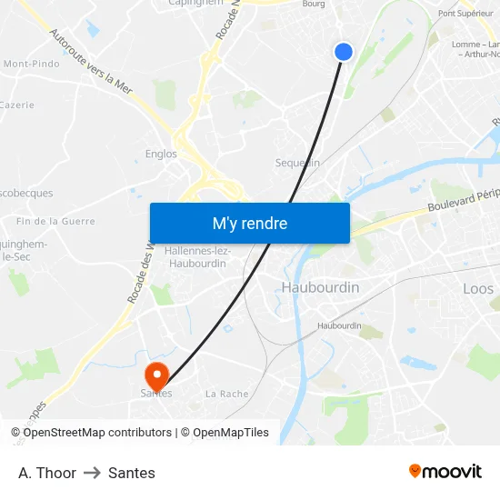 A. Thoor to Santes map